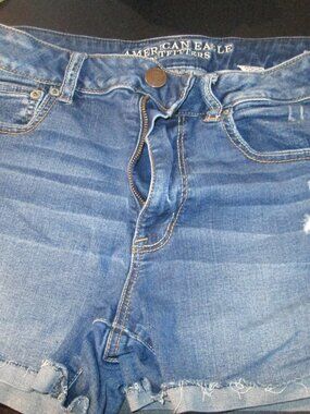 Ladies American Eagle Outfitters jean shorts sz 14 dark